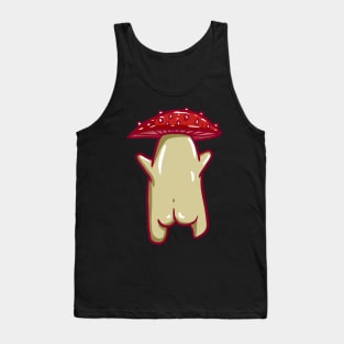 Mushroom Cartoon Mushie Character Back Tank Top